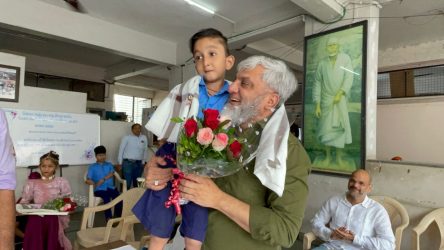 Dr. Faruk G. Patel was present as the chief guest at the admission ceremony of the disabled children’s school run by the Disabled Welfare Trust .