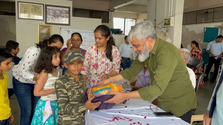 Dr. Faruk G. Patel was present as the chief guest at the admission ceremony of the disabled children’s school run by the Disabled Welfare Trust .