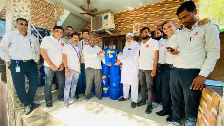 KP Group distributes 1500+ dustbins in villages of Bharuch