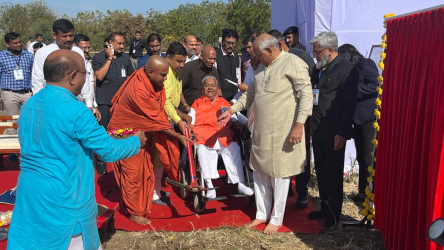 Dr. Faruk G. Patel and Gujarat CM Shri. Bhupendra Patel Lay Foundation Stone of Prabhu Nu Ghar