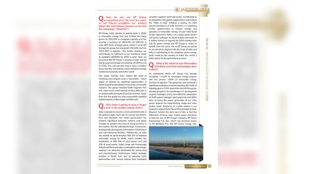 KP Group CMD, Dr. Faruk G. Patel’s Interview featured in a popular magazine in the space of renewable energy – Renewable Mirror Magazine in the September Edition.