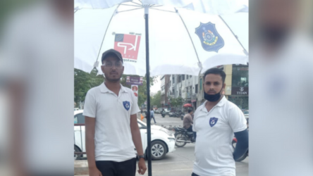 KP Human Donated 100 Umbrellas to protect Traffic Police from Sunrays