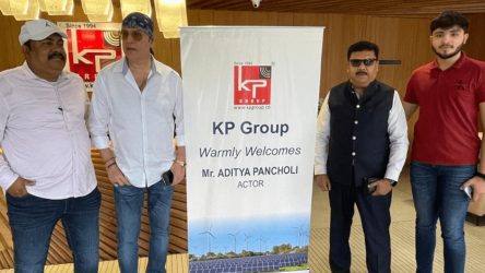 Actor Aditya Pancholi visits KP House and learns about Renewable Energy and KP Group