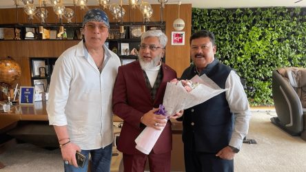 Actor Aditya Pancholi visits KP House and learns about Renewable Energy and KP Group