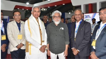 Governor Acharya Devvrat visits KP Group at SGCCI UDYOG 2024!