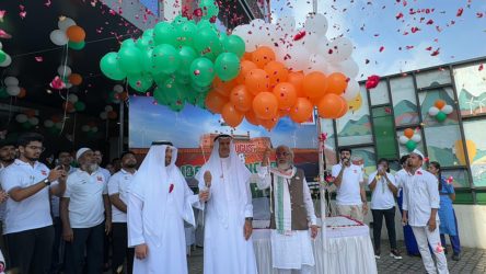 We celebrated Independence Day at KP House with Dr. Faruk G. Patel hoisting the flag and honored guests including Engg. Solaiman Mohammad AlQaraawi. The event was a tribute to our nation’s spirit and future.