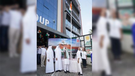 We celebrated Independence Day at KP House with Dr. Faruk G. Patel hoisting the flag and honored guests including Engg. Solaiman Mohammad AlQaraawi. The event was a tribute to our nation’s spirit and future.