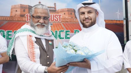 We celebrated Independence Day at KP House with Dr. Faruk G. Patel hoisting the flag and honored guests including Engg. Solaiman Mohammad AlQaraawi. The event was a tribute to our nation’s spirit and future.