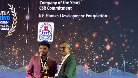 KP Human Development Foundation is proudly awarded as Company of the Year: CSR Commitment, KP Energy Limited as Business Excellence Awards – Company of the Year: EPC Solutions in Wind and Mr. Affan Patel, Whole Time Director as Wind Insider Grand Masters Awards 2024 – Wind Acumen of the Year