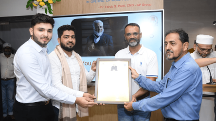 KP Human Development Foundation Donated hi-tech library “KP Centre of Excellence” to the Baroda Muslim Doctors Association.