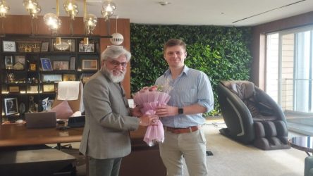 KP Group CMD Dr. Faruk G. Patel Welcomed Mr. Johannes Lange, Senior Fund Manager, Oekoworld at KP House