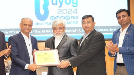 Dr. Faruk G. Patel, the CMD of KP GROUP, inaugurated Udyog 2024, an event hosted by SGCCI, commemorating 84 years of success. KP Group is also taking part in Udyog 2024.